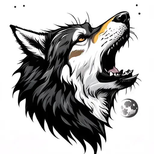 Wolf Howling At Moon