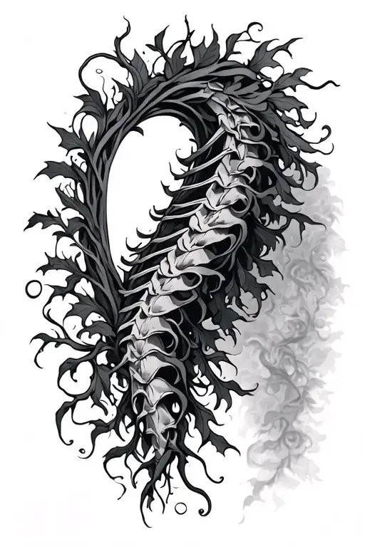 Invasive Vine Going Down Spine