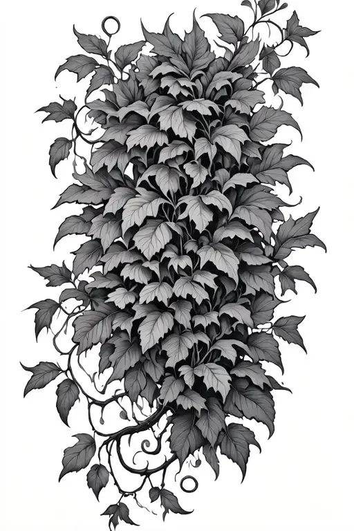 Invasive Vine Going Straight Down