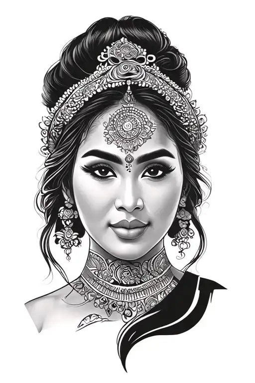 Filipino Lady Face Made