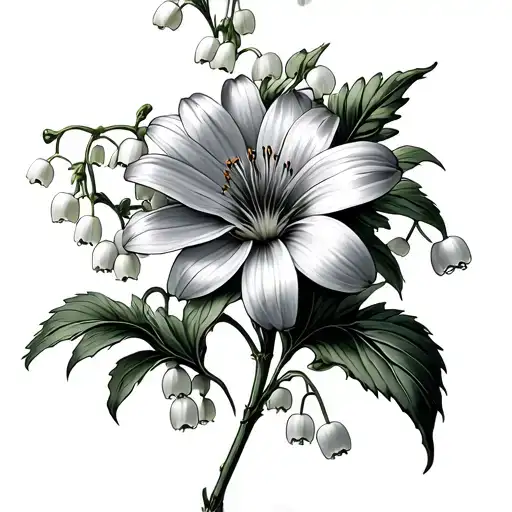 Aster And Lily Of Valley