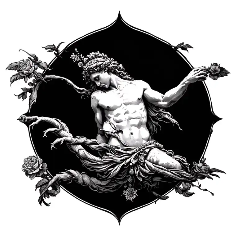 Greek Mythology Inspired Tattoo And Fine Line Drawing