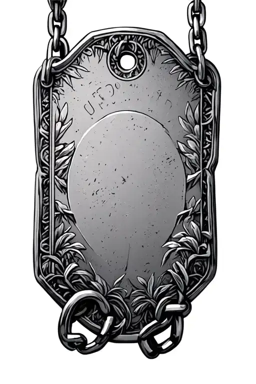 Military Id Tags Attached To Chain