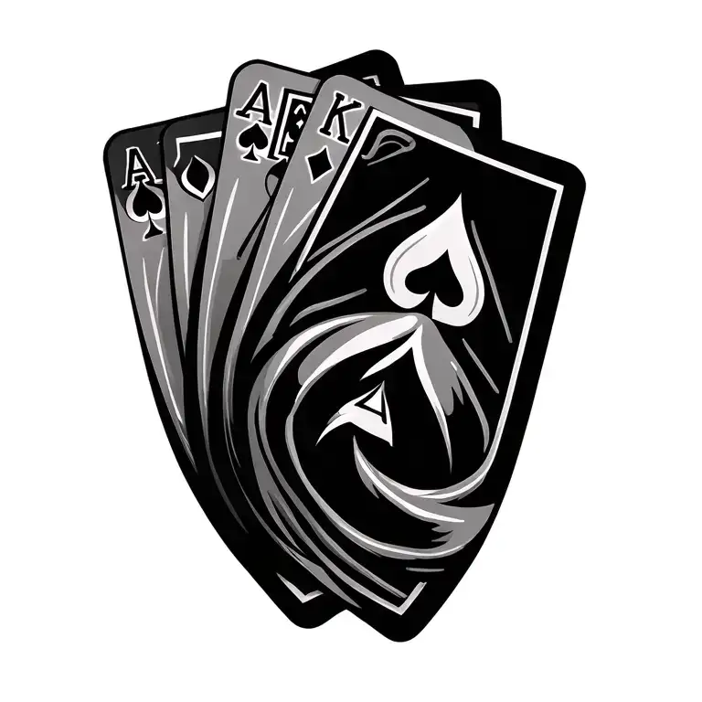 3 Playing Cards Fanned Out