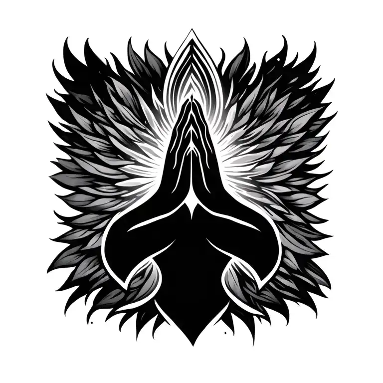 Pause Symbol And Prayer