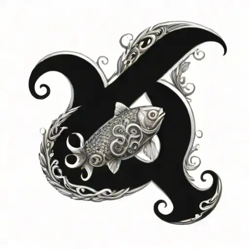 Ampersand And Pisces Fish Transforming