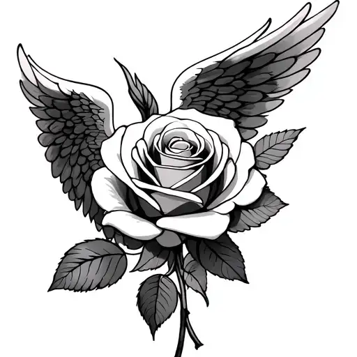 Rose With Angel Wings