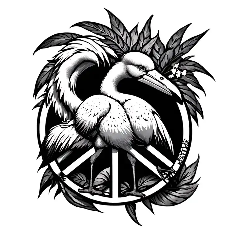 One Peace Doflamingo Tattoo Stencil