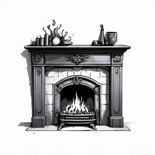 Abstract Fireplace