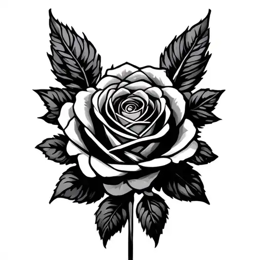 Gemini Symbol With Rose