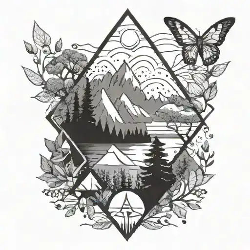 Geometric Nature Scene