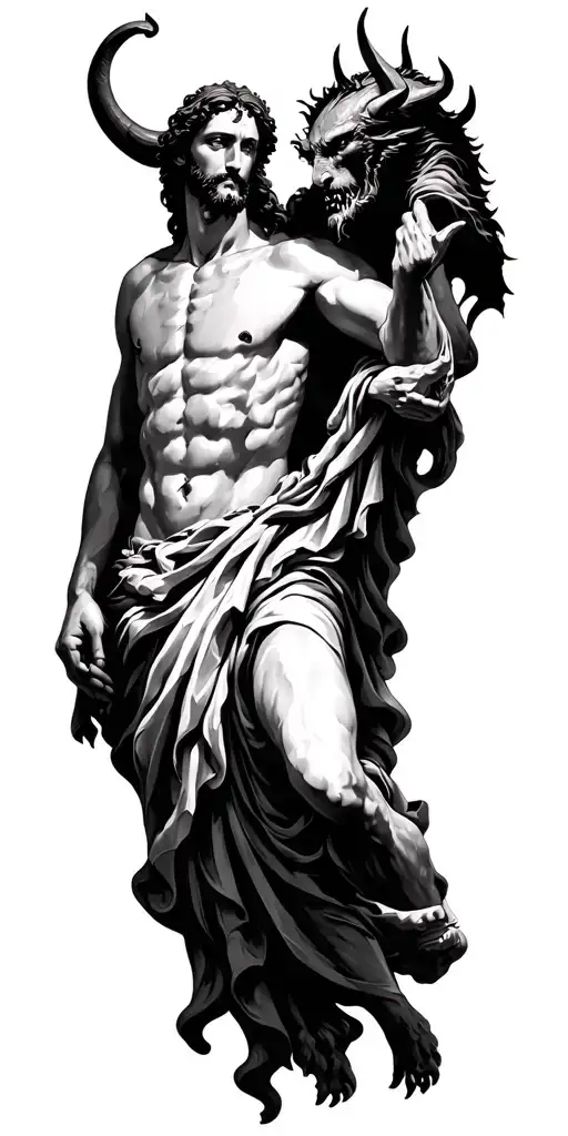 Jesus Battle With Devil