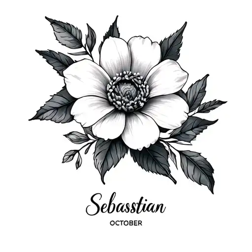 The Name Sebastian With October Birth Flower