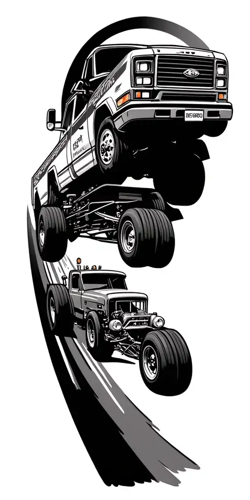 Motorsport And Truck Inspired Tattoo Sleeve Designs