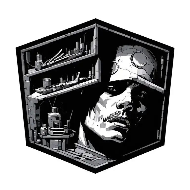 Brutalist With Several Components That Make Bigger