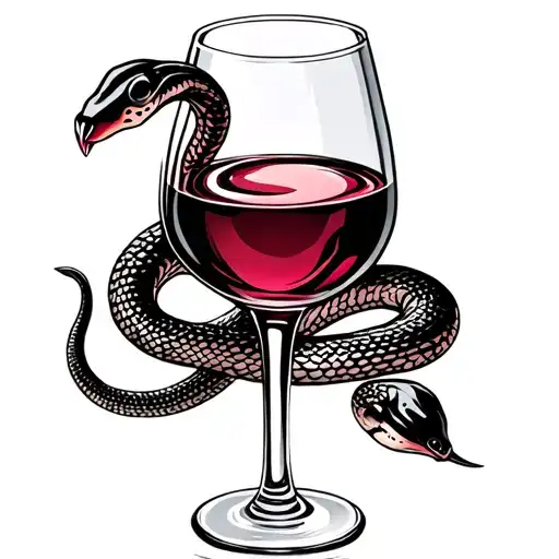 Wine Glass And Snake