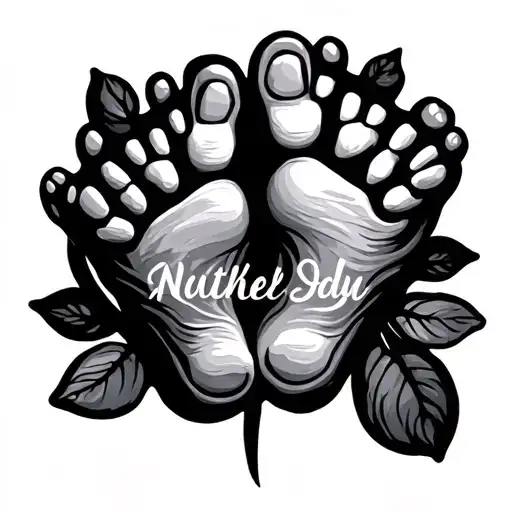 Baby Foot Print With Name