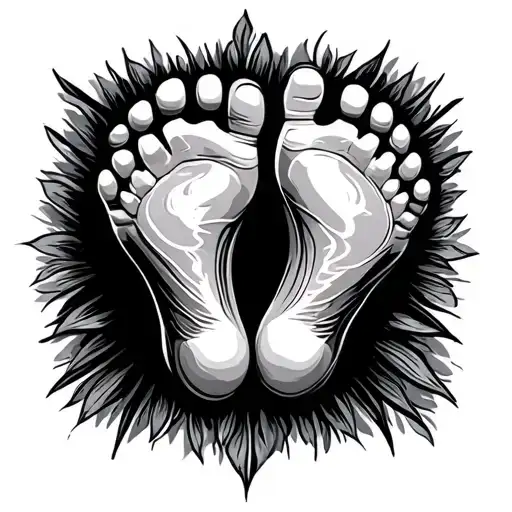 Baby Foot Print With Name