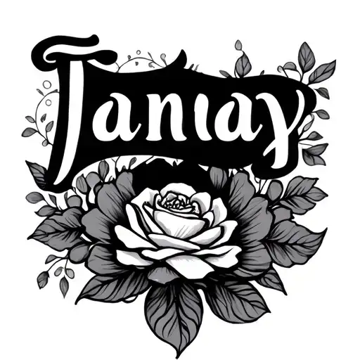 Arm Band Delicate Design For Girl With Th Name Tanay