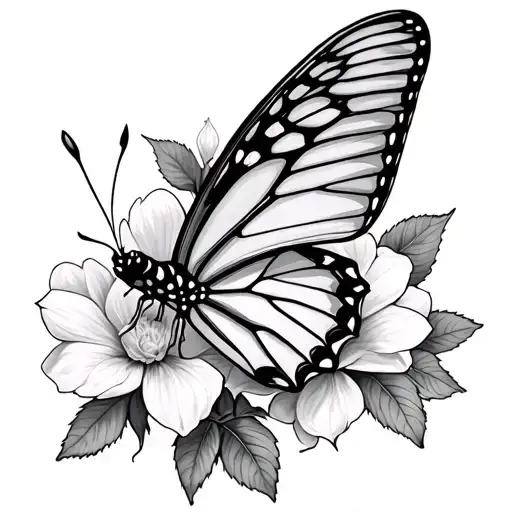 Butterfly Where Sits On Rosenknospe