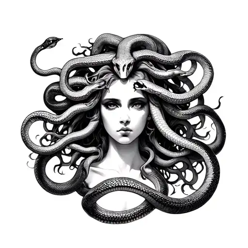Medusa Surrounded By Snakes