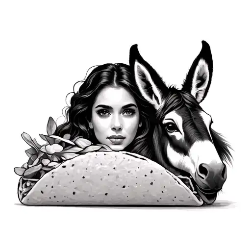 Diana Inside A Taco With A Donkey