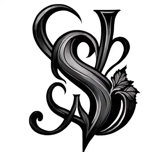 S And J With A Heart Between Them