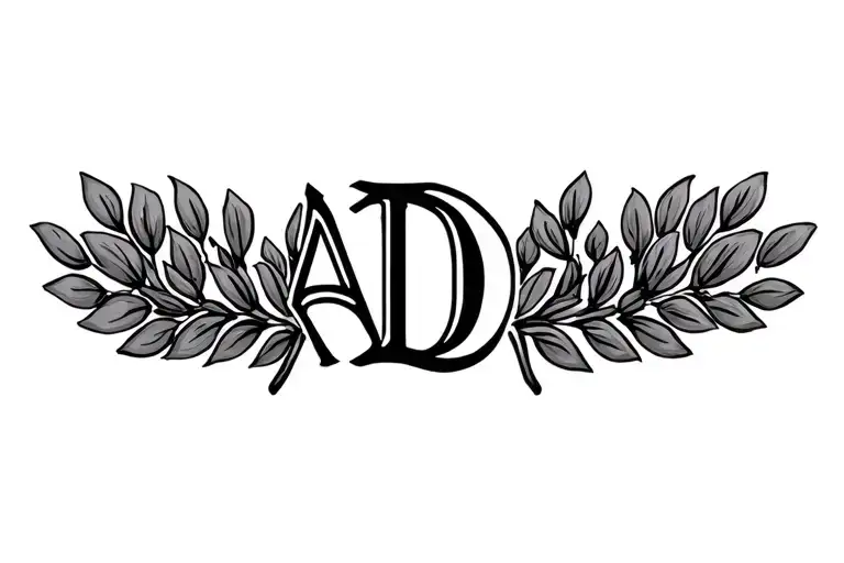 Laurel Wreath Wrist Wrist With Letters Ad