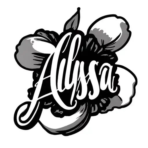 Name Alyssa Style Lettering Arm