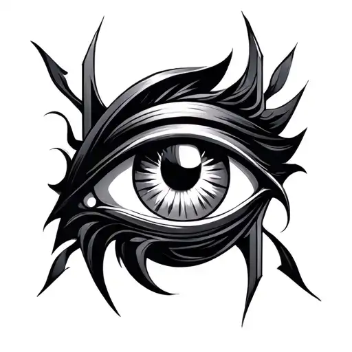 Third Eye Symbol Integrated Metal And Product Design