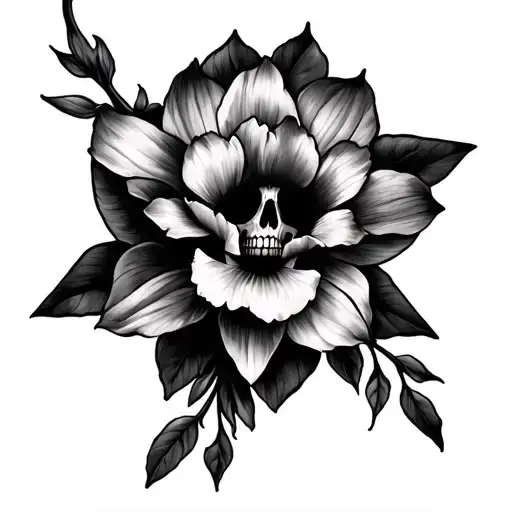 Holy Death With Flor De Loto