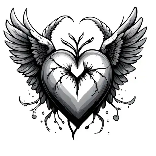 Heart And Wings Spread