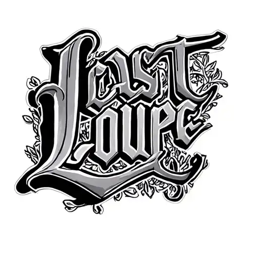 Last Name Lowe In Chicano Old English Style Font