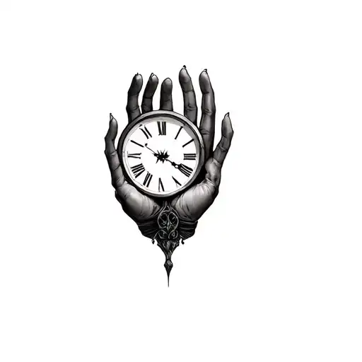 Memento Mori Memento Vivere Clock Prayer Hands