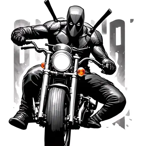 Ghostrider Deadpool Riding