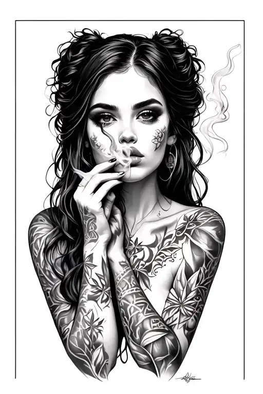 Weed Smoking Girl