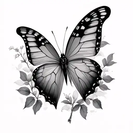 Butterfly And Cardinal