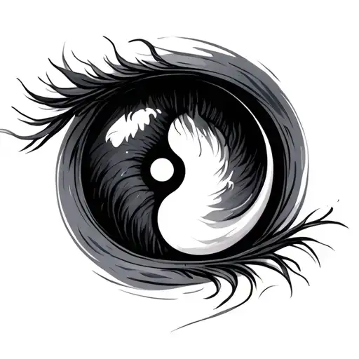 Eye With Yin Yang Symbol
