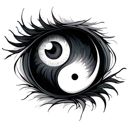 Eye With Yin Yang Symbol
