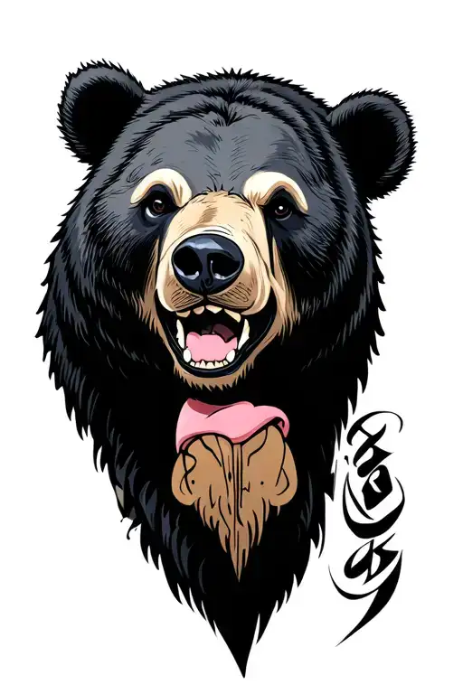 One Piece Black Bear Head