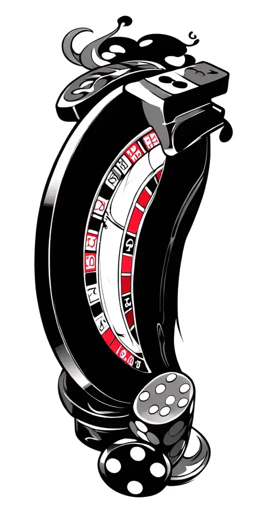 Roulette Wheel Cards Gun Slots Dice Smoke