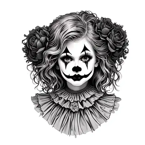 Outline Of A Womans Body Clown Girl Pin