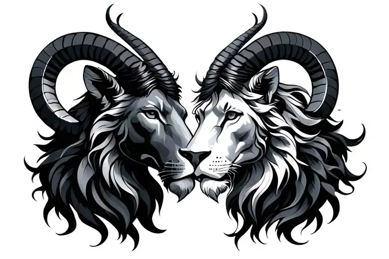Leo And Capricorn Symbol Intertwined