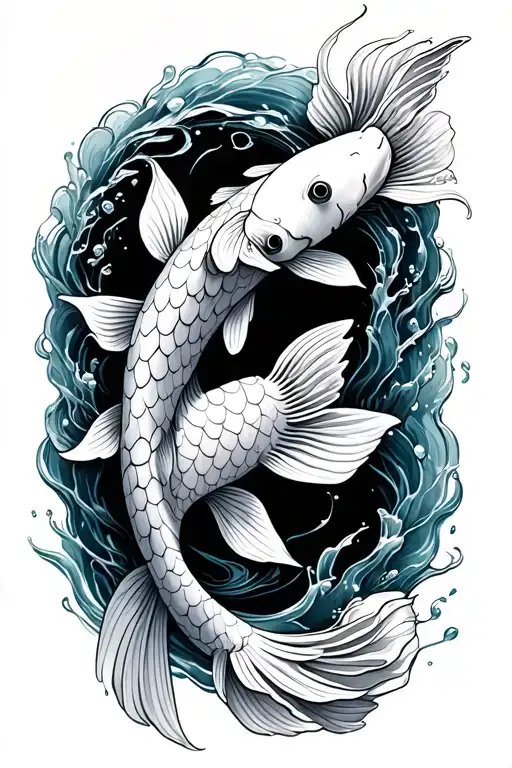 Koi Fish Transforming