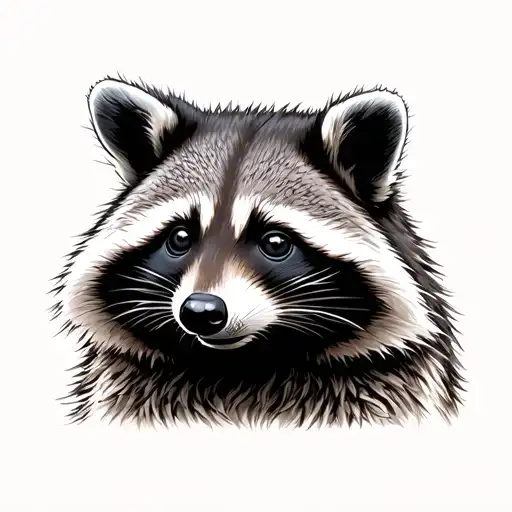 Raccoon Doing His Best Tattoo idea