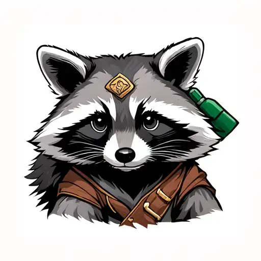 Raccoon Dressed Like Link