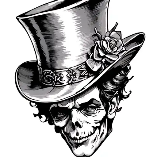 Gun And Mad Hatter Top Hat