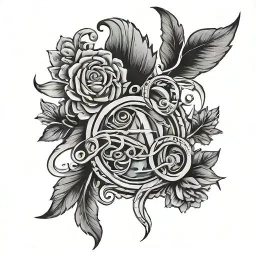 A Tattoo Of The Word Atraxia Y Golondrinas