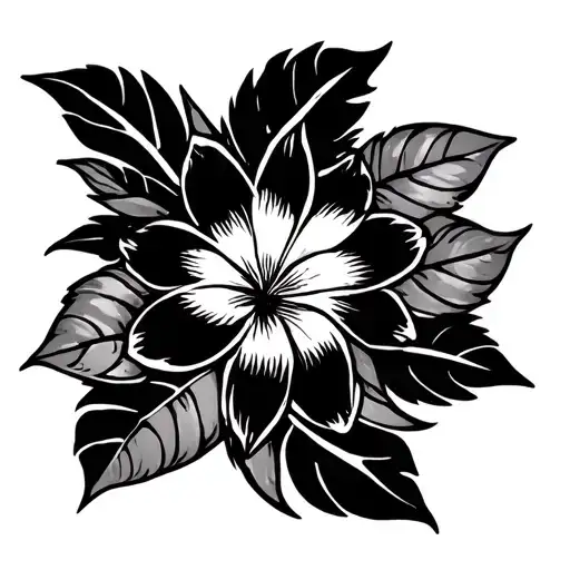 Menta Line With A Polynesian Flower