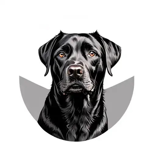 Black Labrador And Switeny Mix Minimal